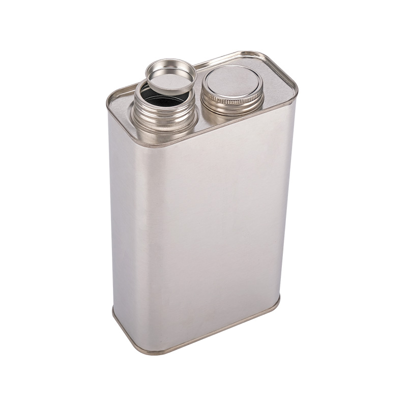 1 litre small square motor oil lubricant metal can with screw cap, 1l metal container.